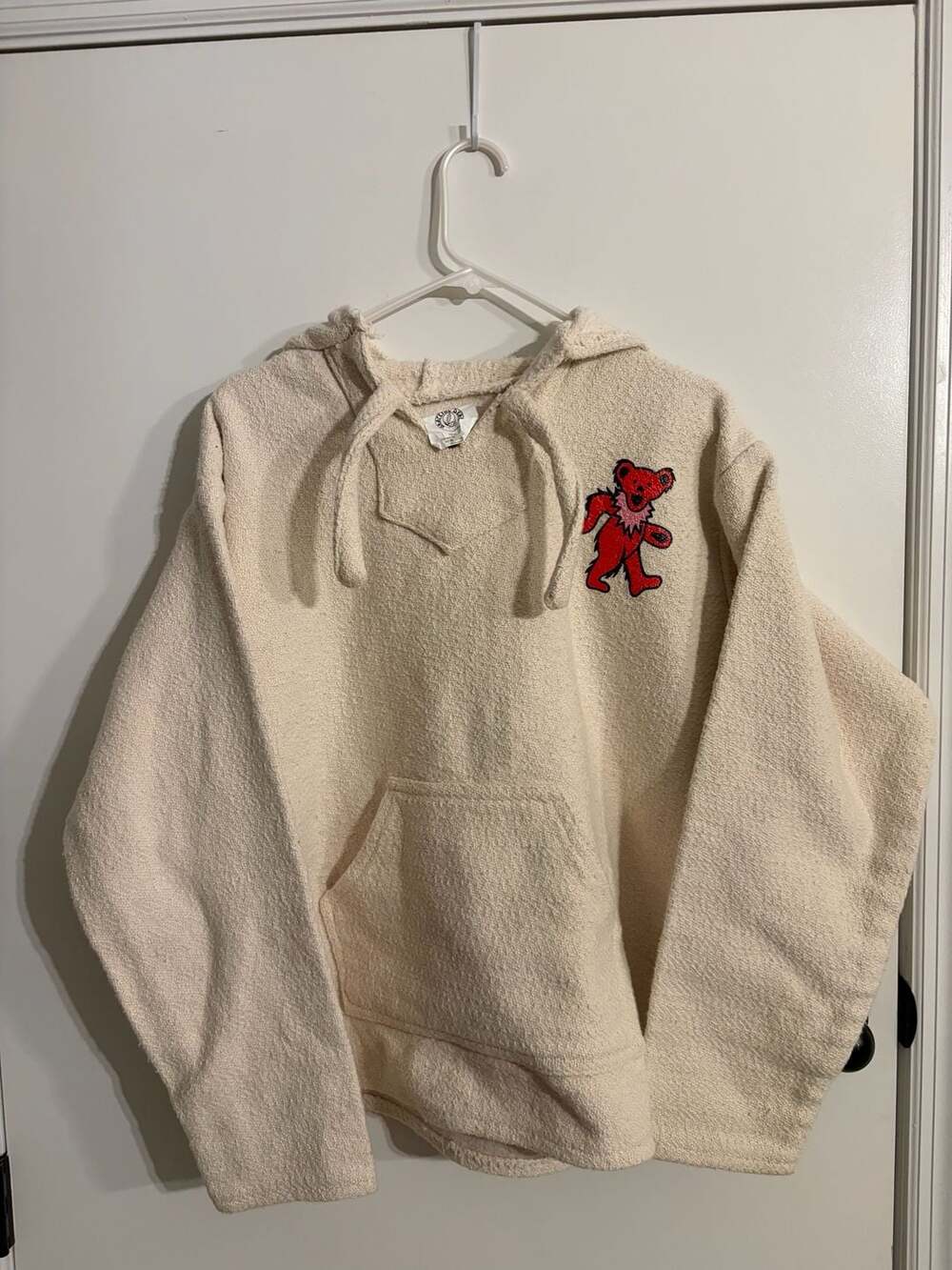Grateful Dead Baja Hoodie – Jerry Bear Patch, Officially Licensed - ,